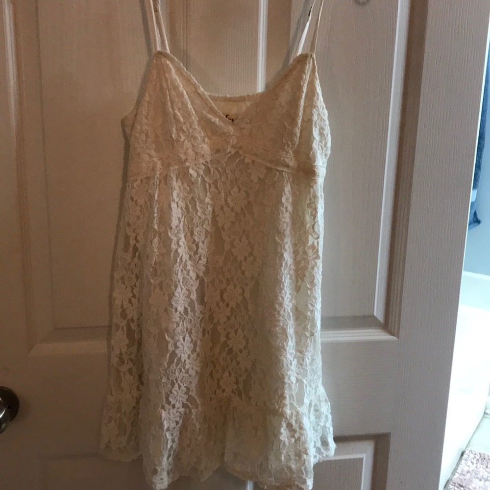 Cream spaghetti strap dress